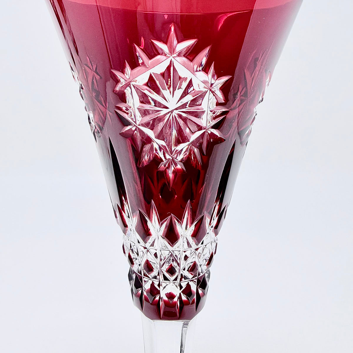 Fluted Champagne Glasses Joy Snowflake Wishes Set of 6