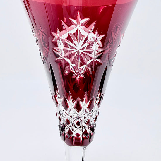 Fluted Champagne Glasses Joy Snowflake Wishes Set of 6