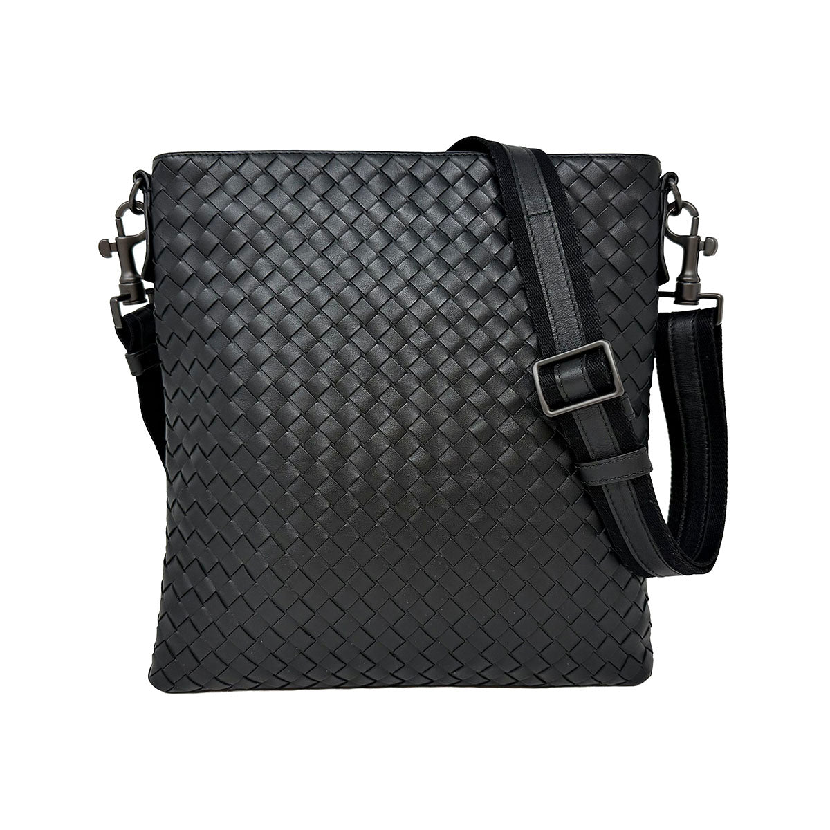 Bottega Veneta Intrecciato Flat Messenger Bag