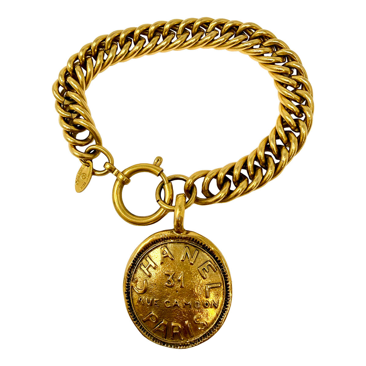 Chanel 24K Gold-plated 31 Rue Gambon Charm Bracelet
