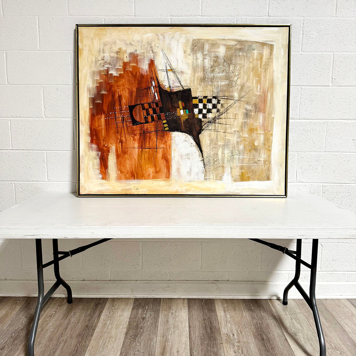 Large MCM Abstract Painting signed