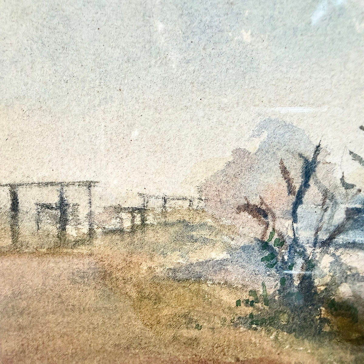 "Seascape with Trees" Signed