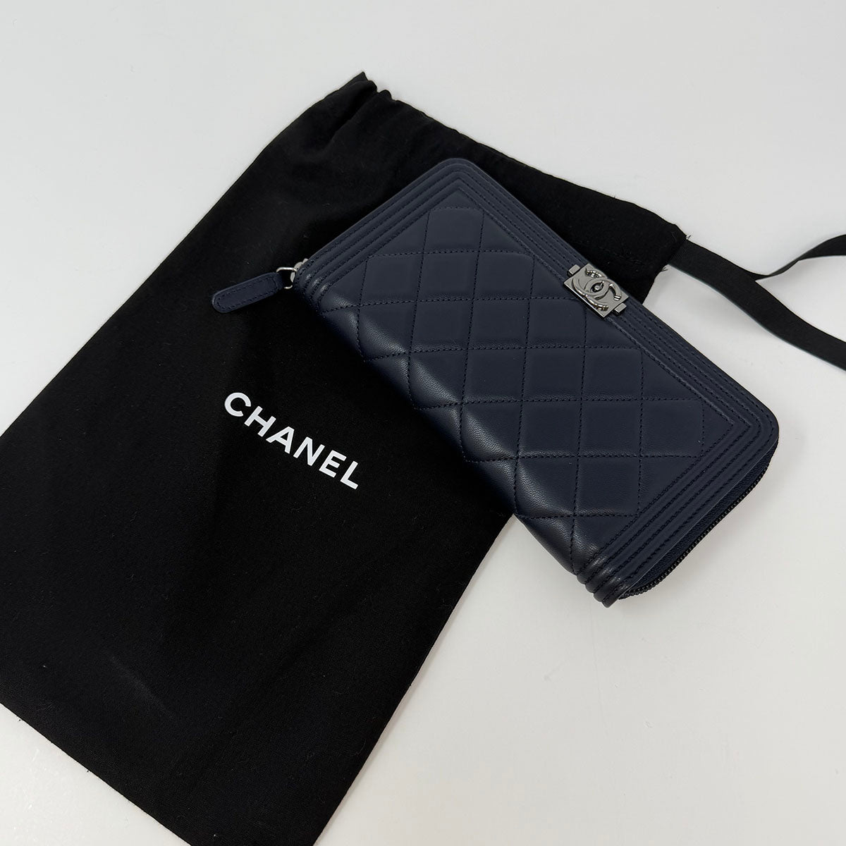 Chanel Boy Zip Around Wallet