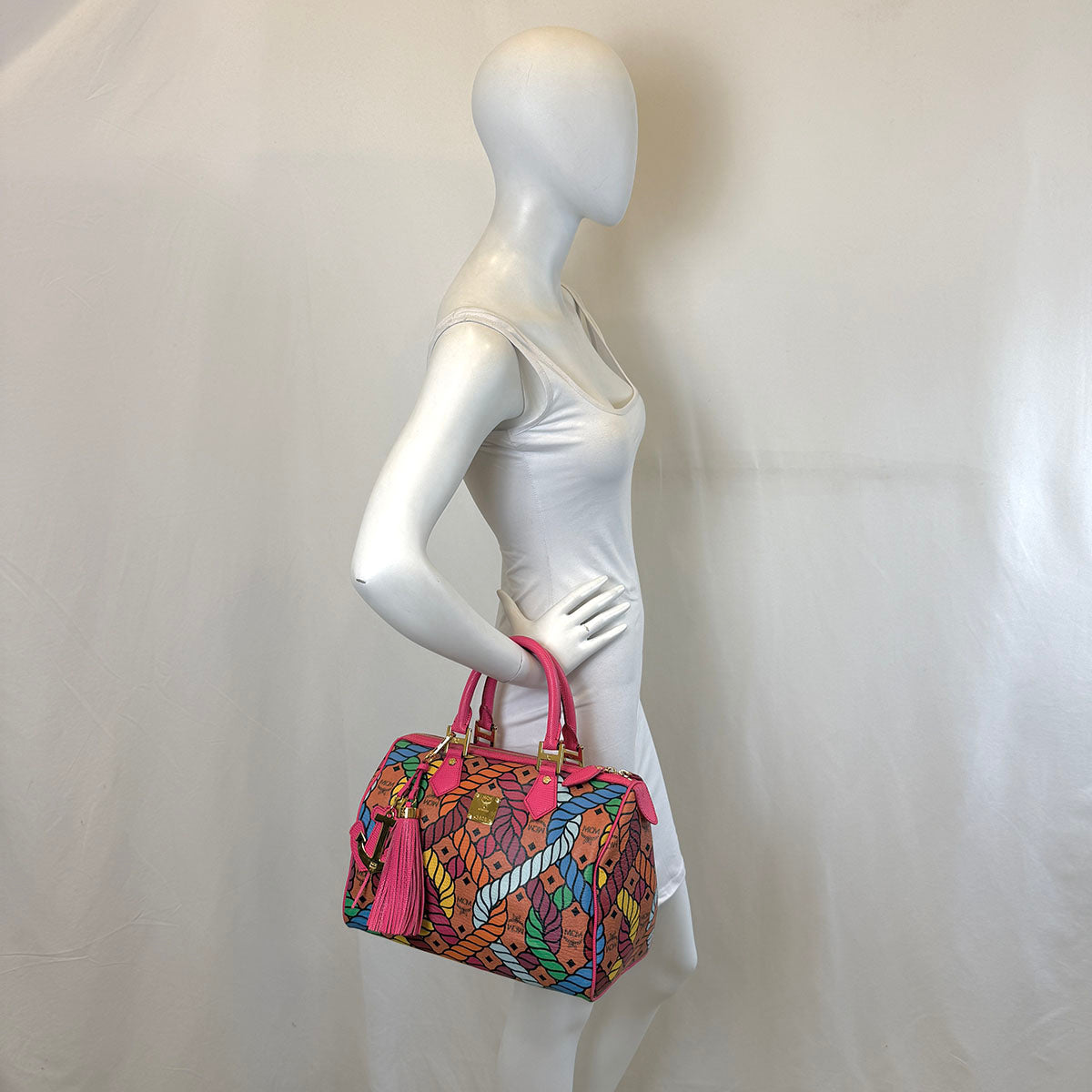 MCM X Craig Redman Visetos Handle Bag
