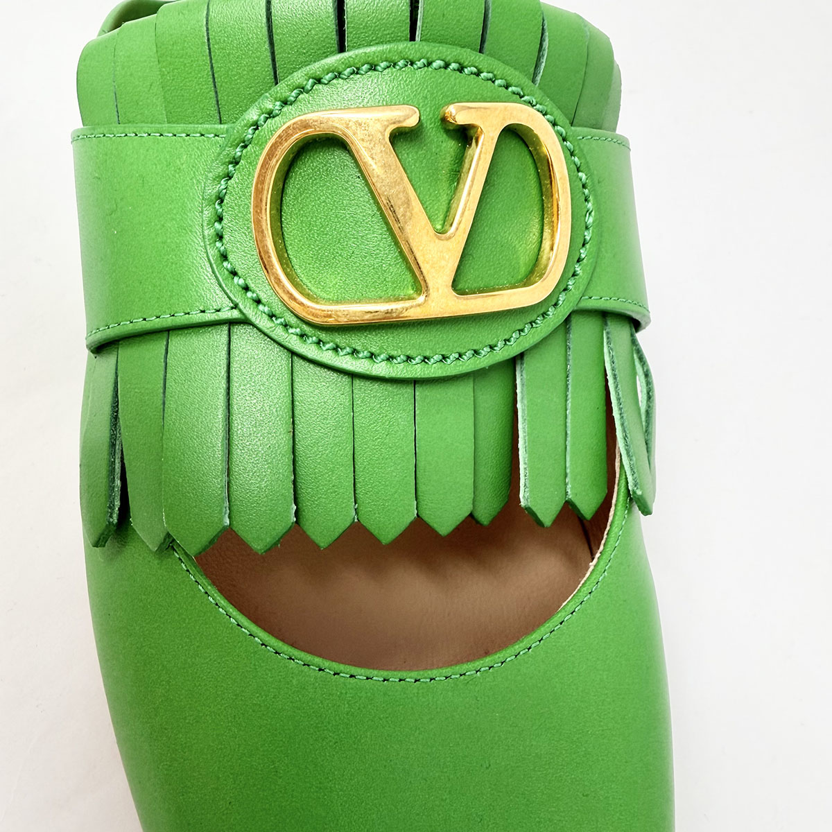 Valentino Garavani Vlogo Kiltie Loafer Mules
