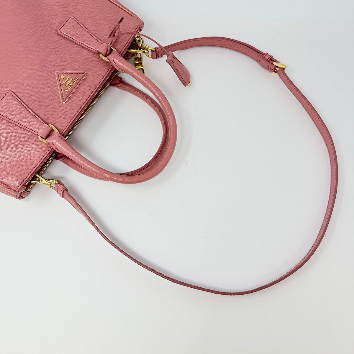 Prada Two Way Saffiano Handle Bag