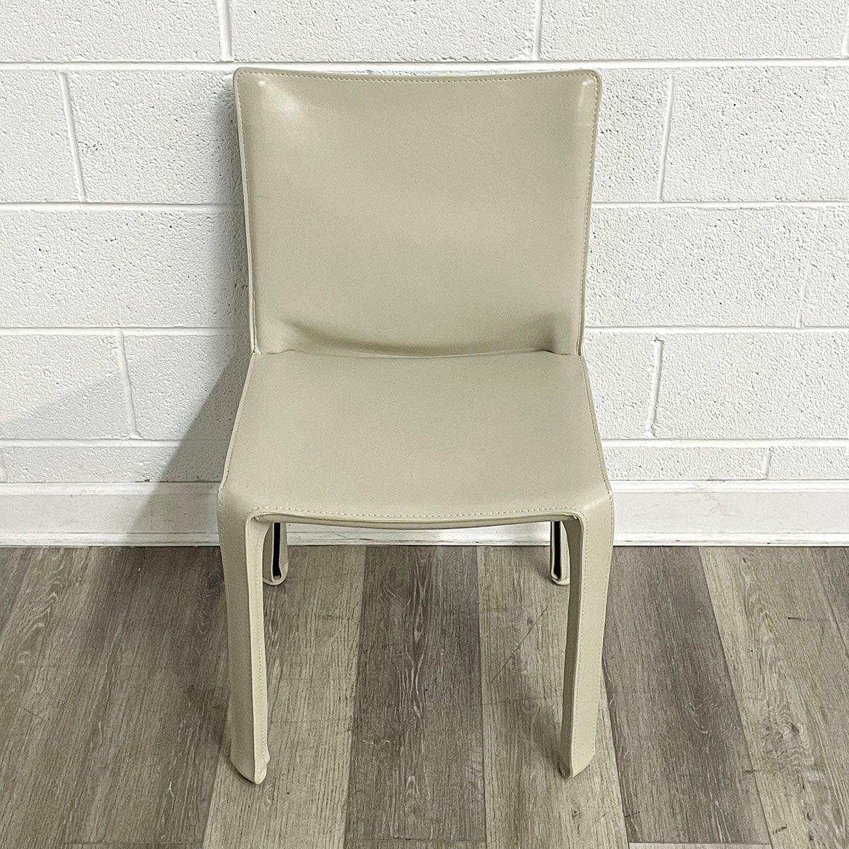 Set of 4 Cream Mario Bellini CAB 412 Leather Dining Chairs for Cassina