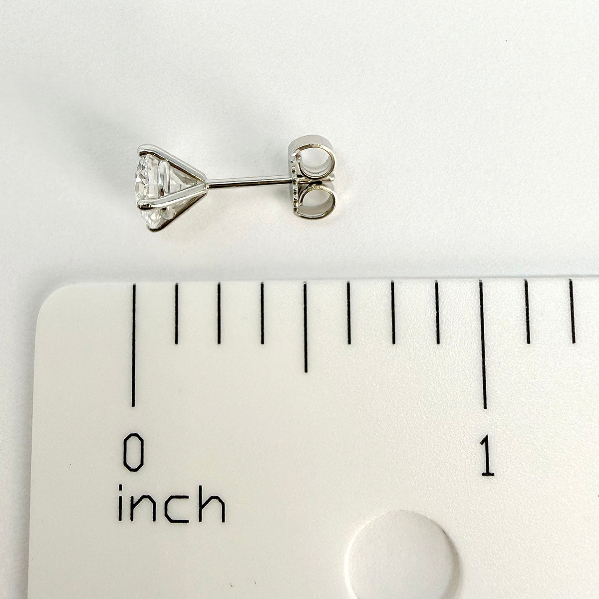 14K White Lab Grown Diamond Stud Earrings