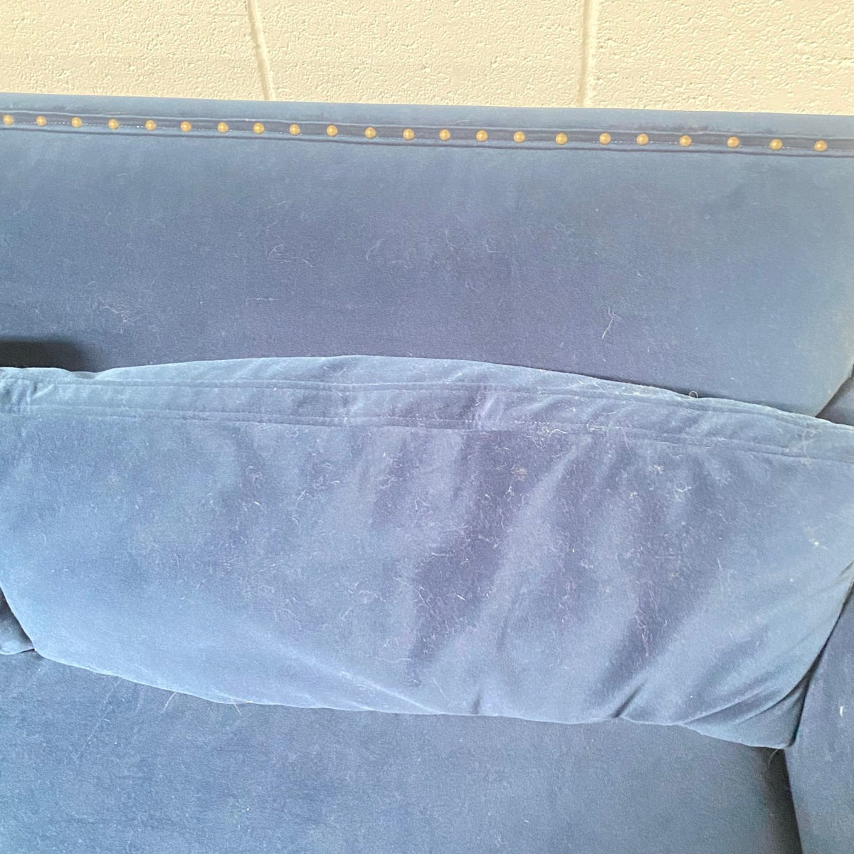 Blue Sofa With Nailhead Accents