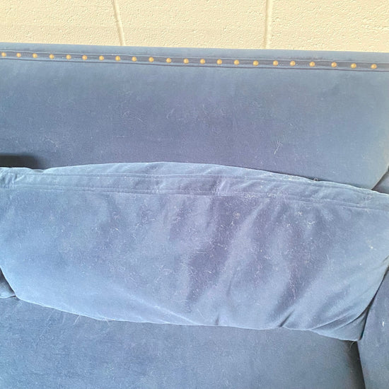 Blue Sofa With Nailhead Accents