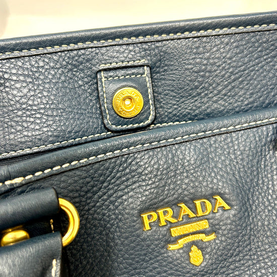Prada Vitello Front Pocket Convertible Tote