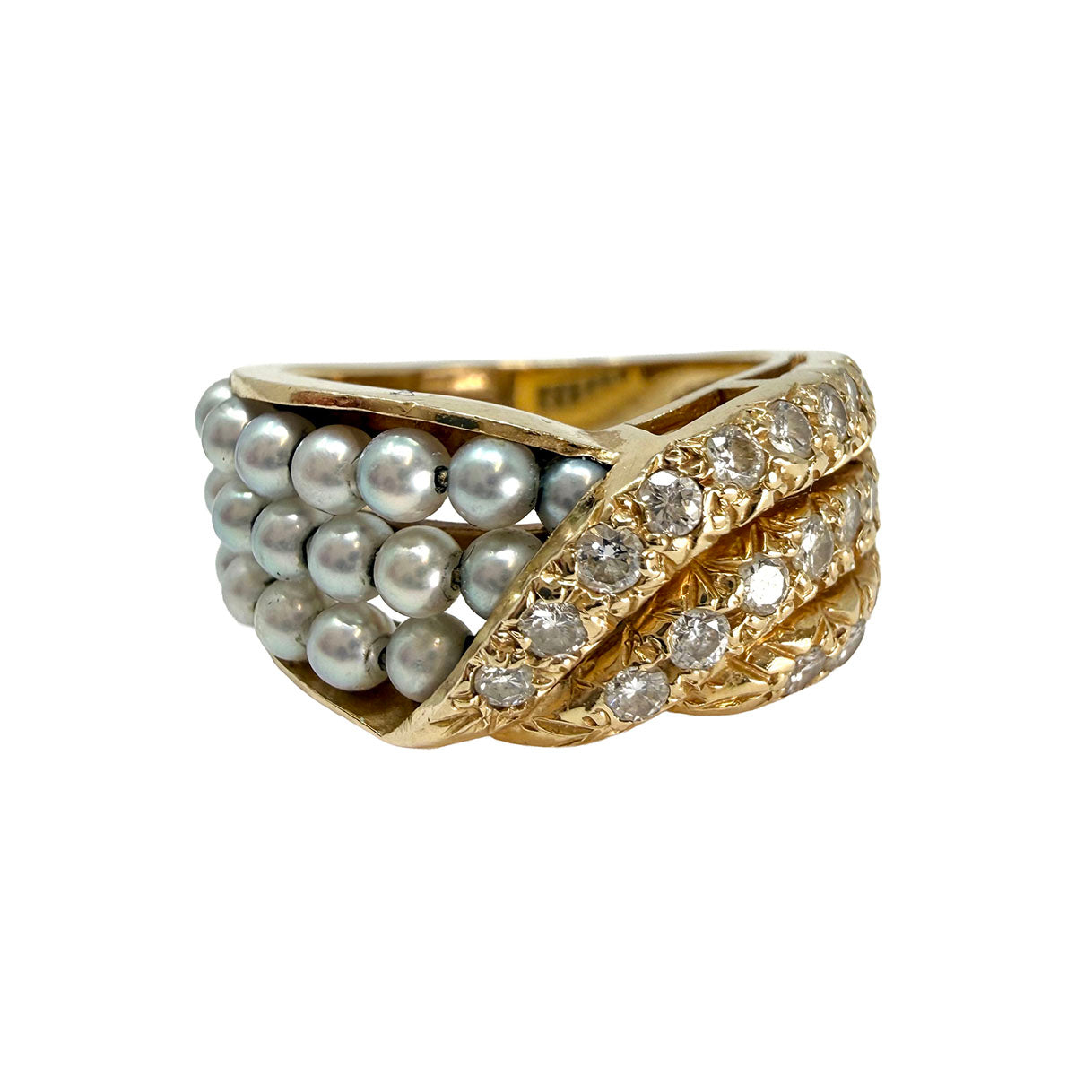 Pearl and Diamond Ring