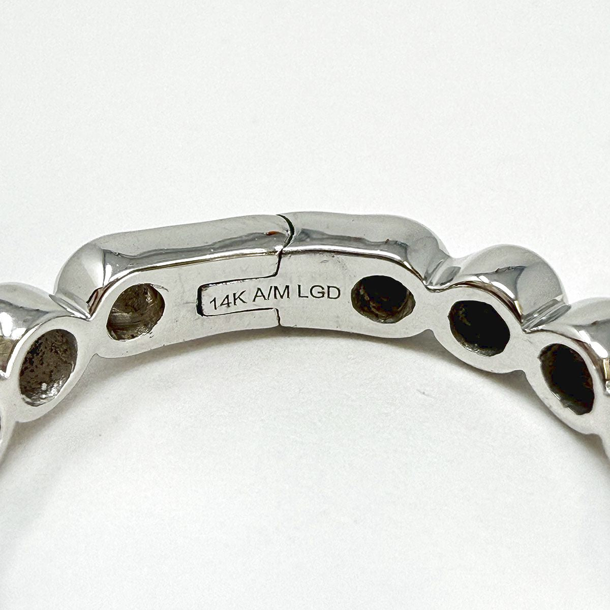 14K White Gold Lab Grown Diamond Hoop Earrings
