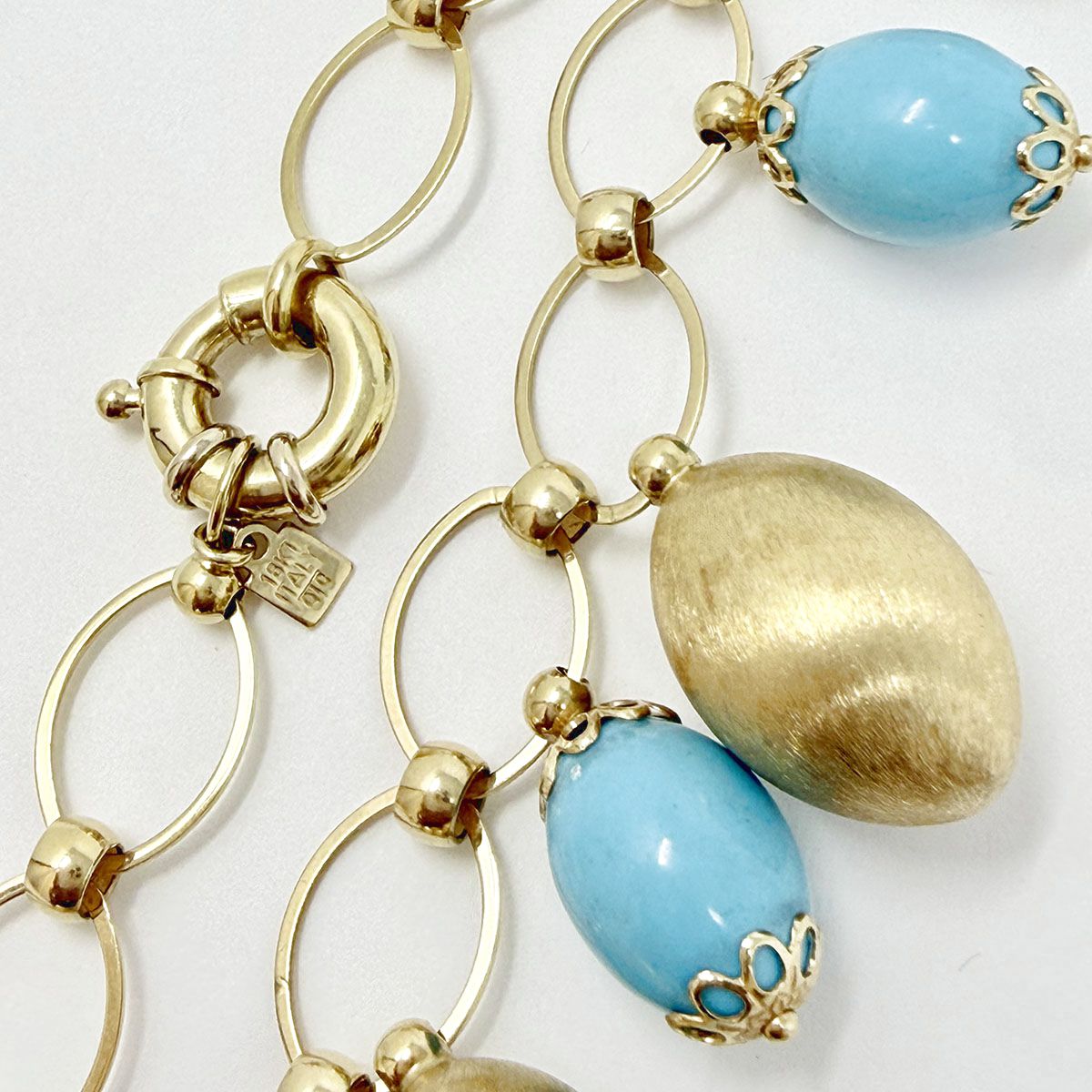18K Beaded Fringe Necklace