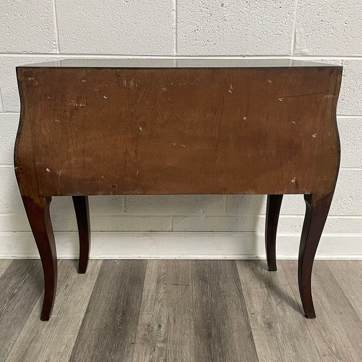 Antique-Style 2-Drawer Wood Side Table