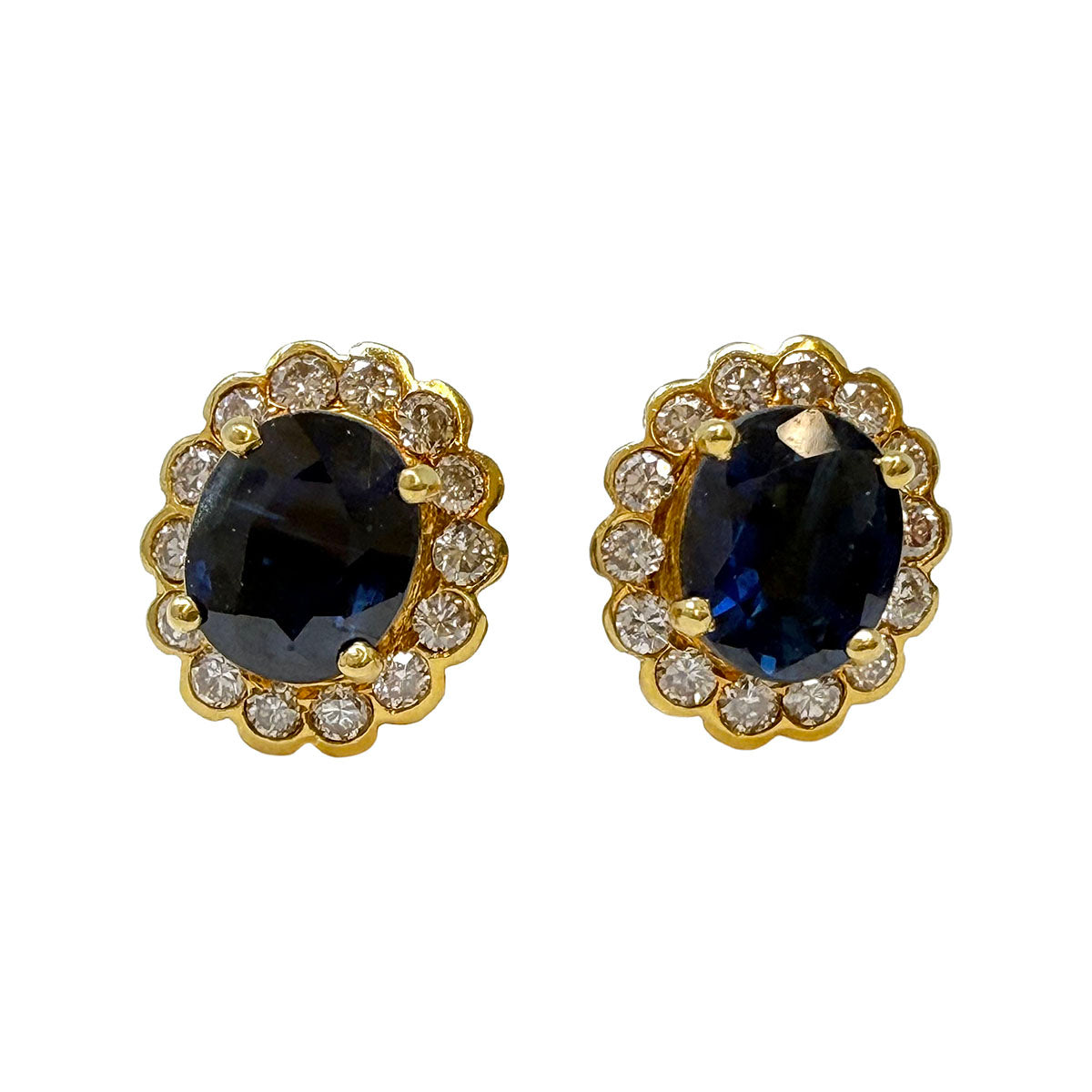 Sapphire and Diamond Earrings