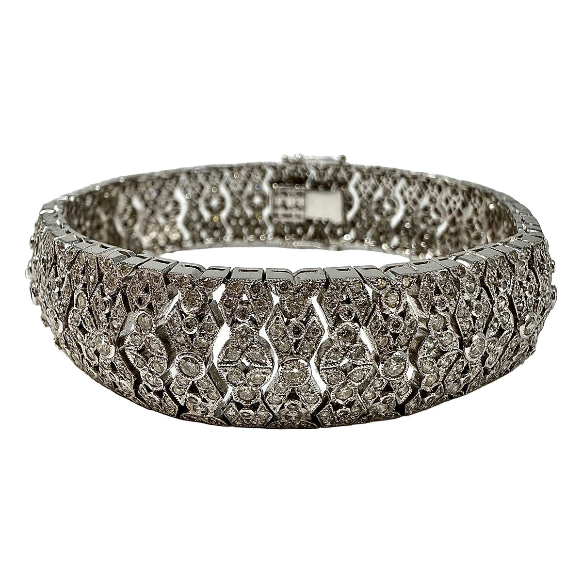 18K White Gold Bracelet  with Diamonds