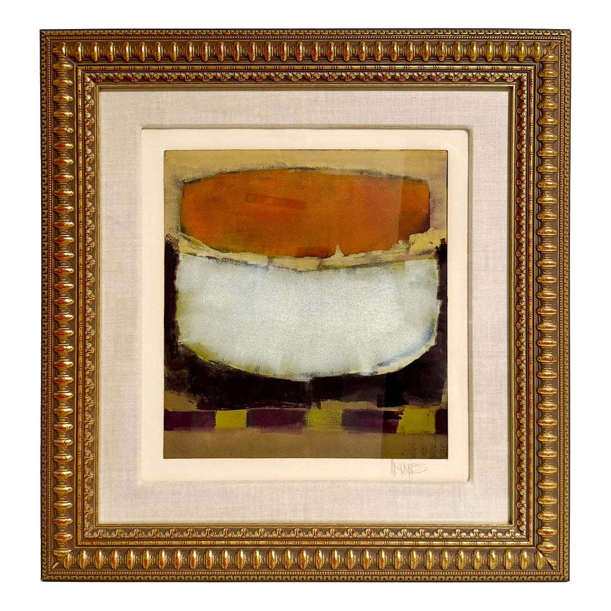 "Abtract Print with Geometric Designs IV", Signed