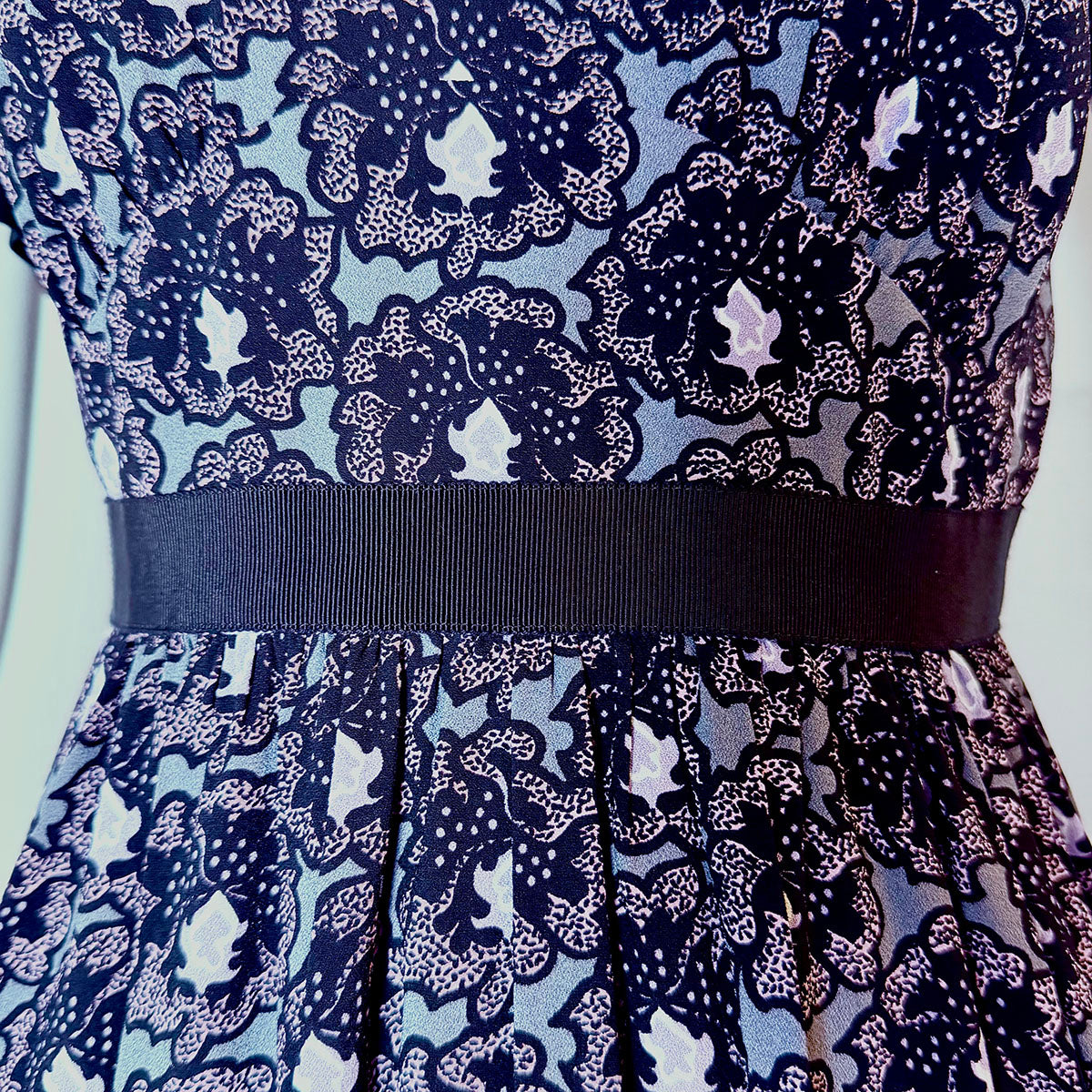 Prada Short Sleeve Pleated Dress