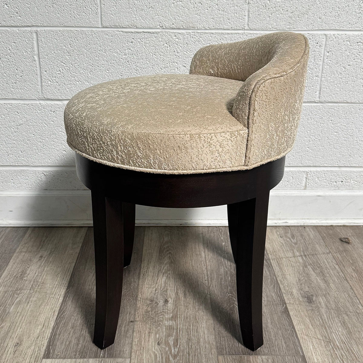 Upholstered Cream Stool
