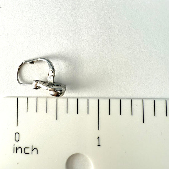 14K White Gold Diamond Drop Earrings