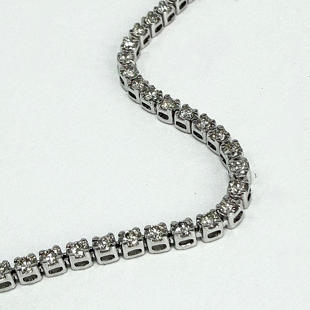 14K White Gold Lab Grown Diamond Tennis 7" Bracelet
