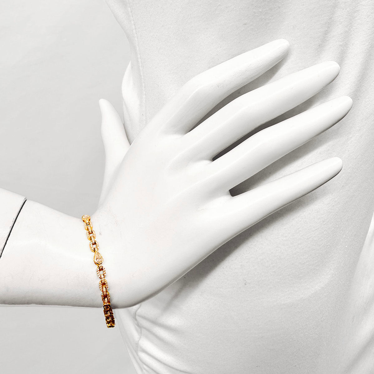 14K Gold Multi-shape Diamond Bracelet