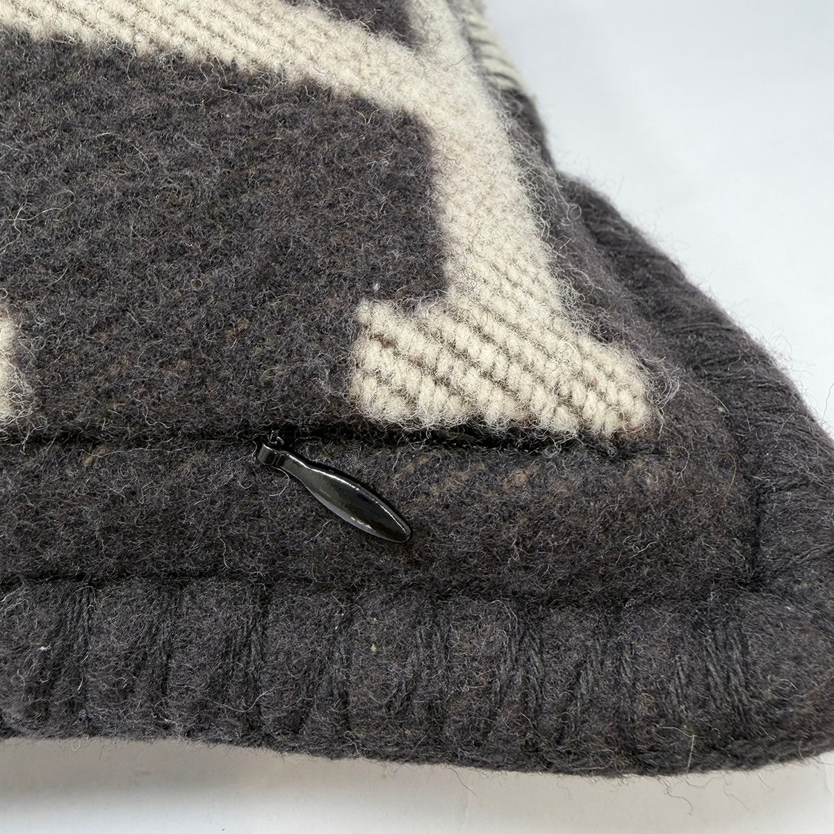 Hermes Avalon III Pillow Finished with Blanket Stitch