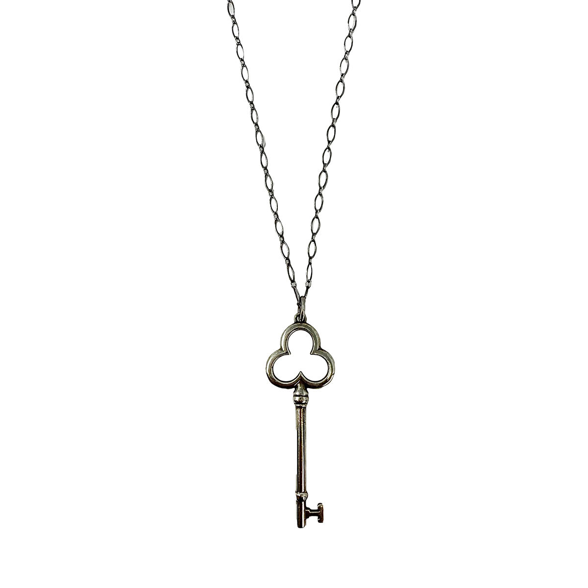 Tiffany & Co.Trefoil  Key Pendant Necklace