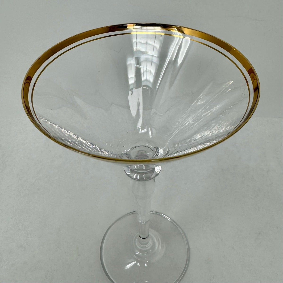 Set of 4 Jamestown Gold Martini Glasses
