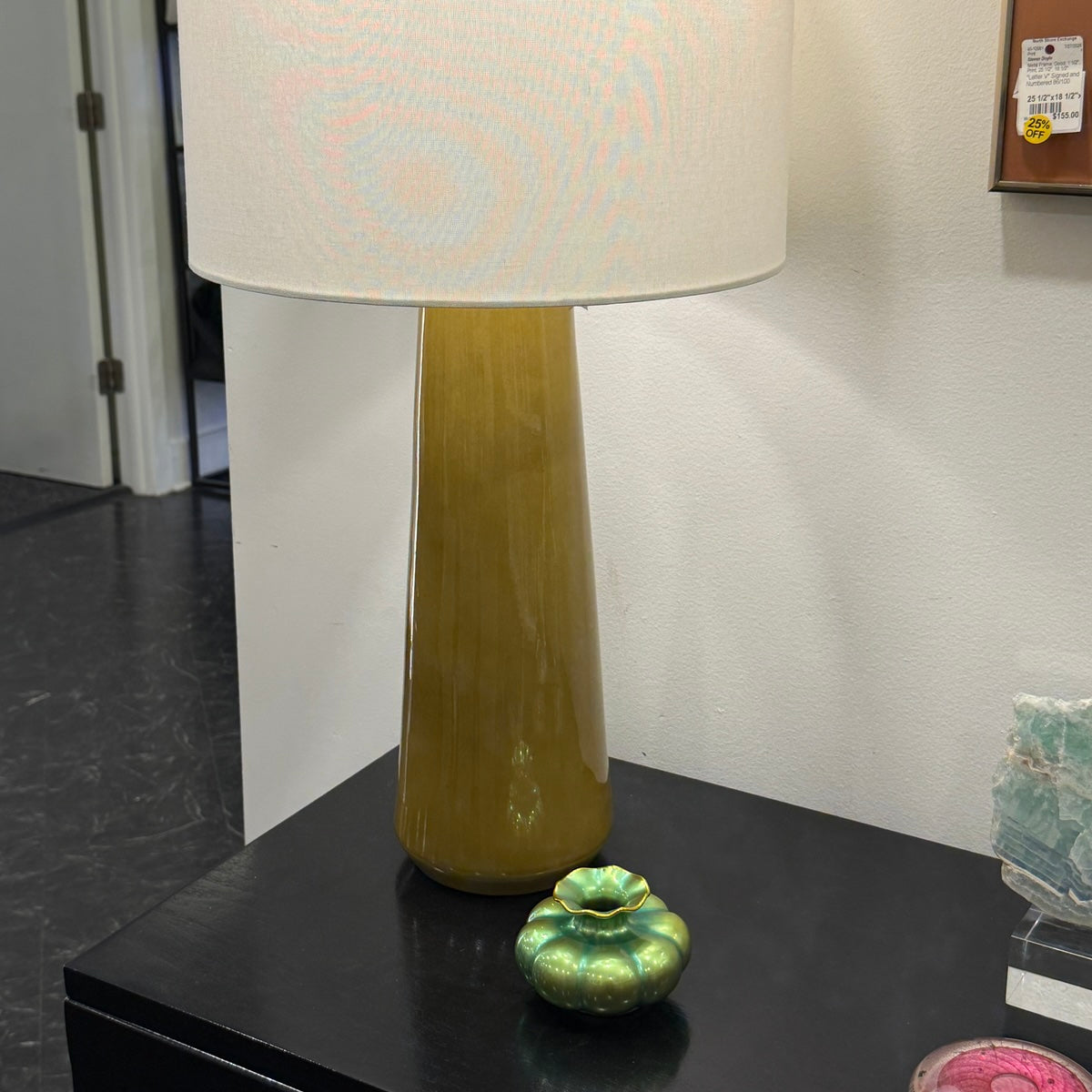 Zsolnay Short Vase Eosin Green/Gold Luster Signed