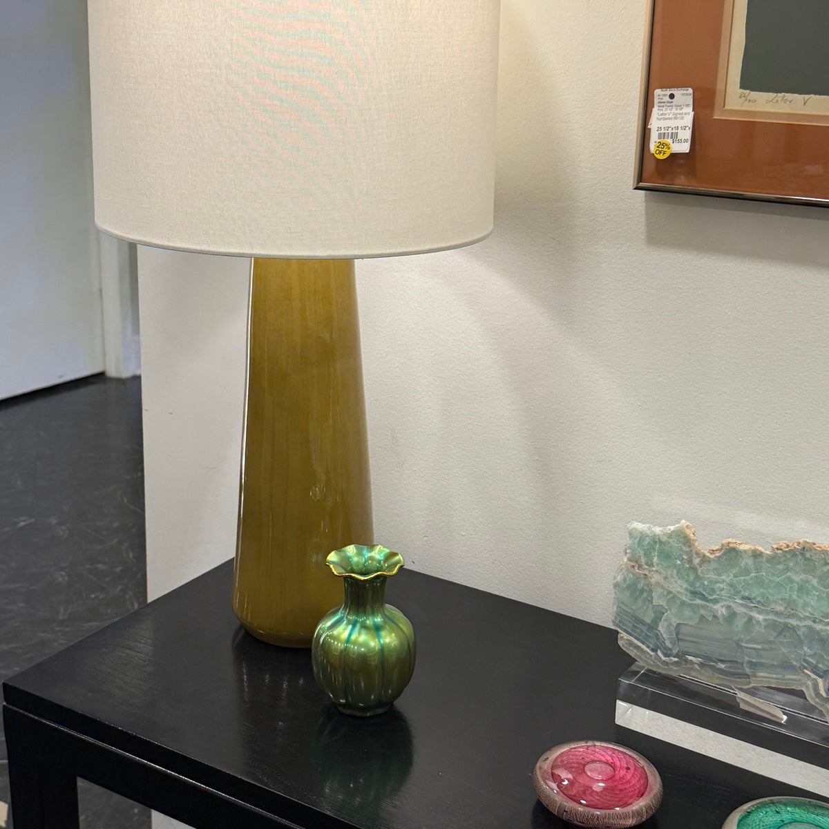 Zsolnay Vase Eosin Green/Gold Luster Signed