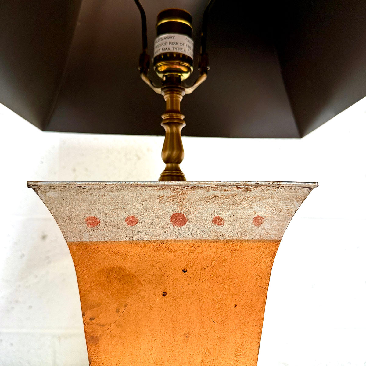 Pair of Bronze Painted Table Lamps Hollywood Regency