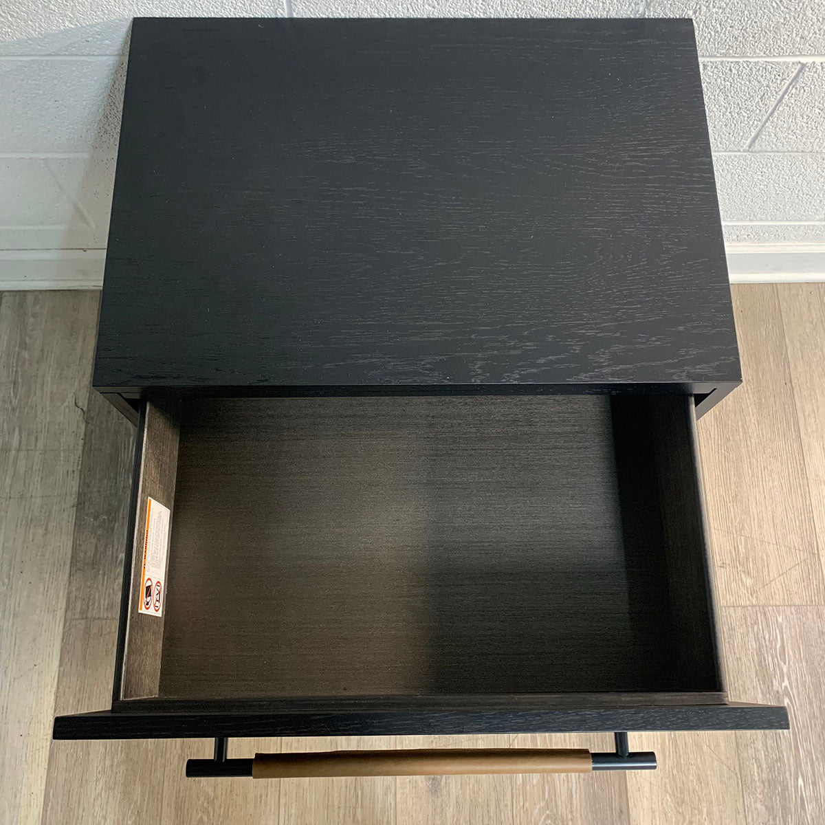 Wood Nightstand with Two Drawers