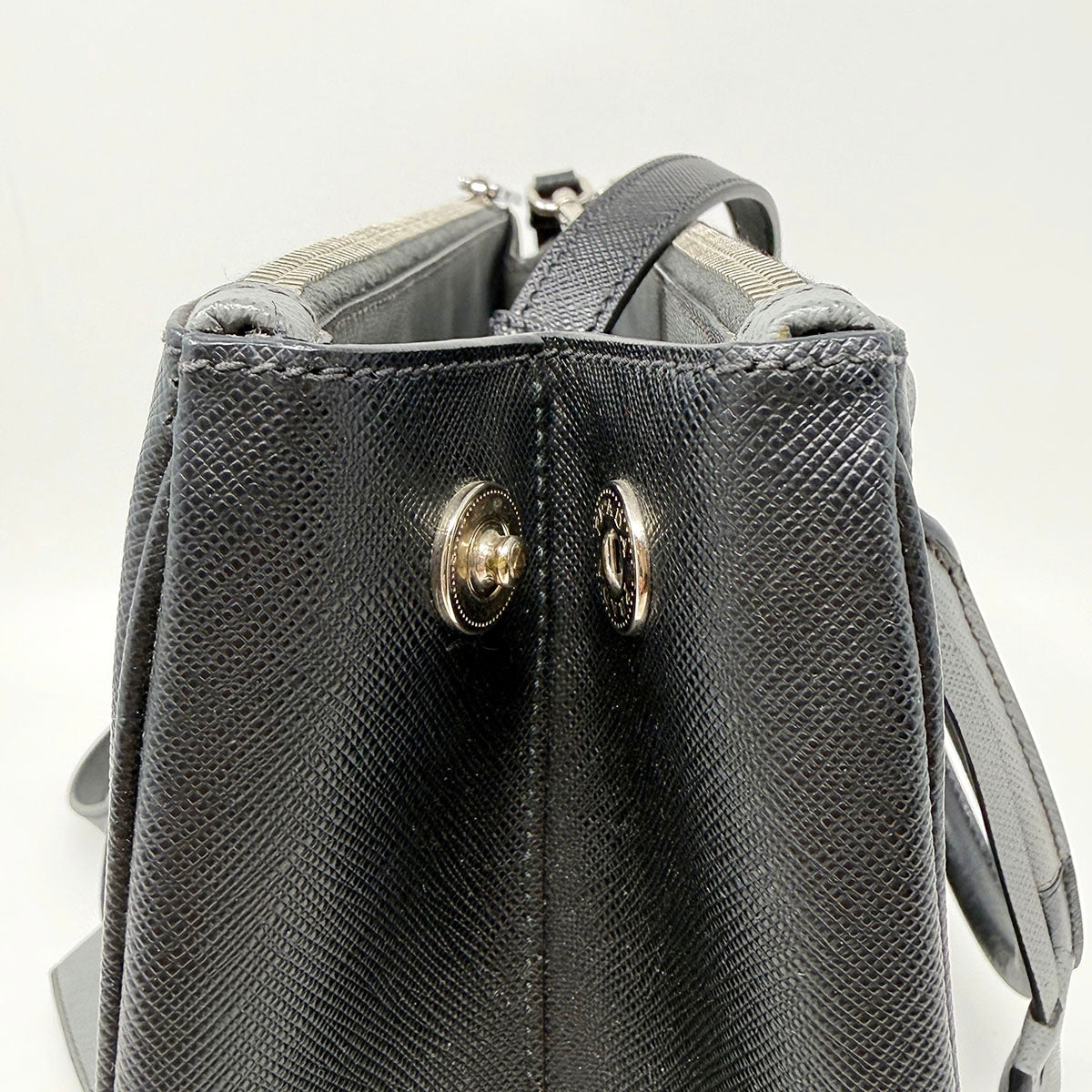 Prada Bicolor Double Zip Galleria Tote