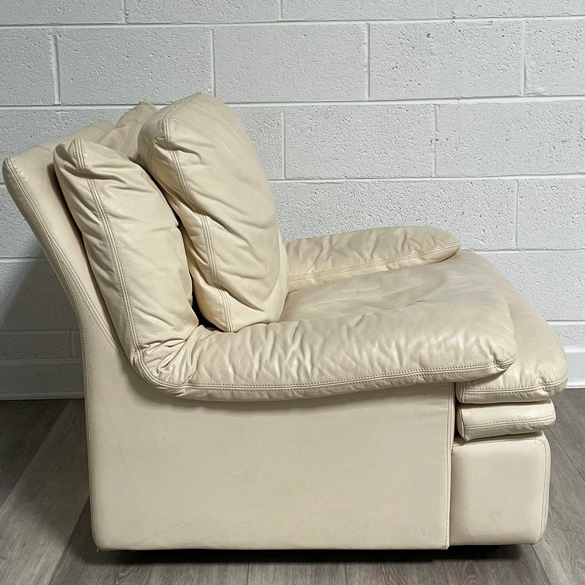 Cream Leather Chair