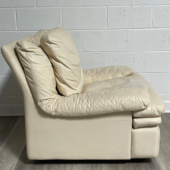 Cream Leather Chair