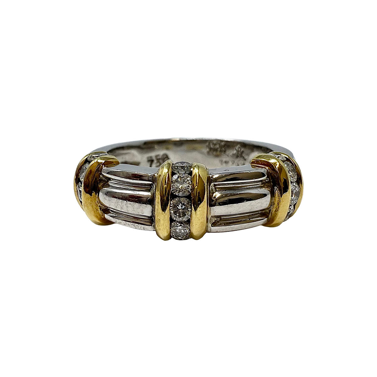 Winward Platinum and 18K Gold Ring with Diamonds