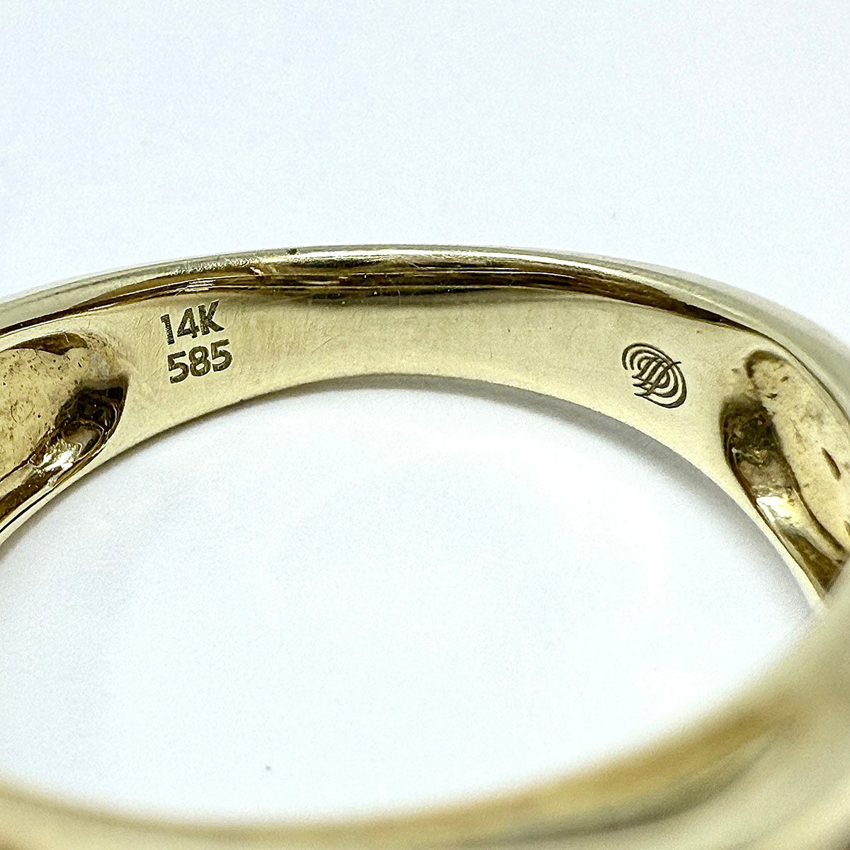 14K Gold Ring with 2 Diamond Domes