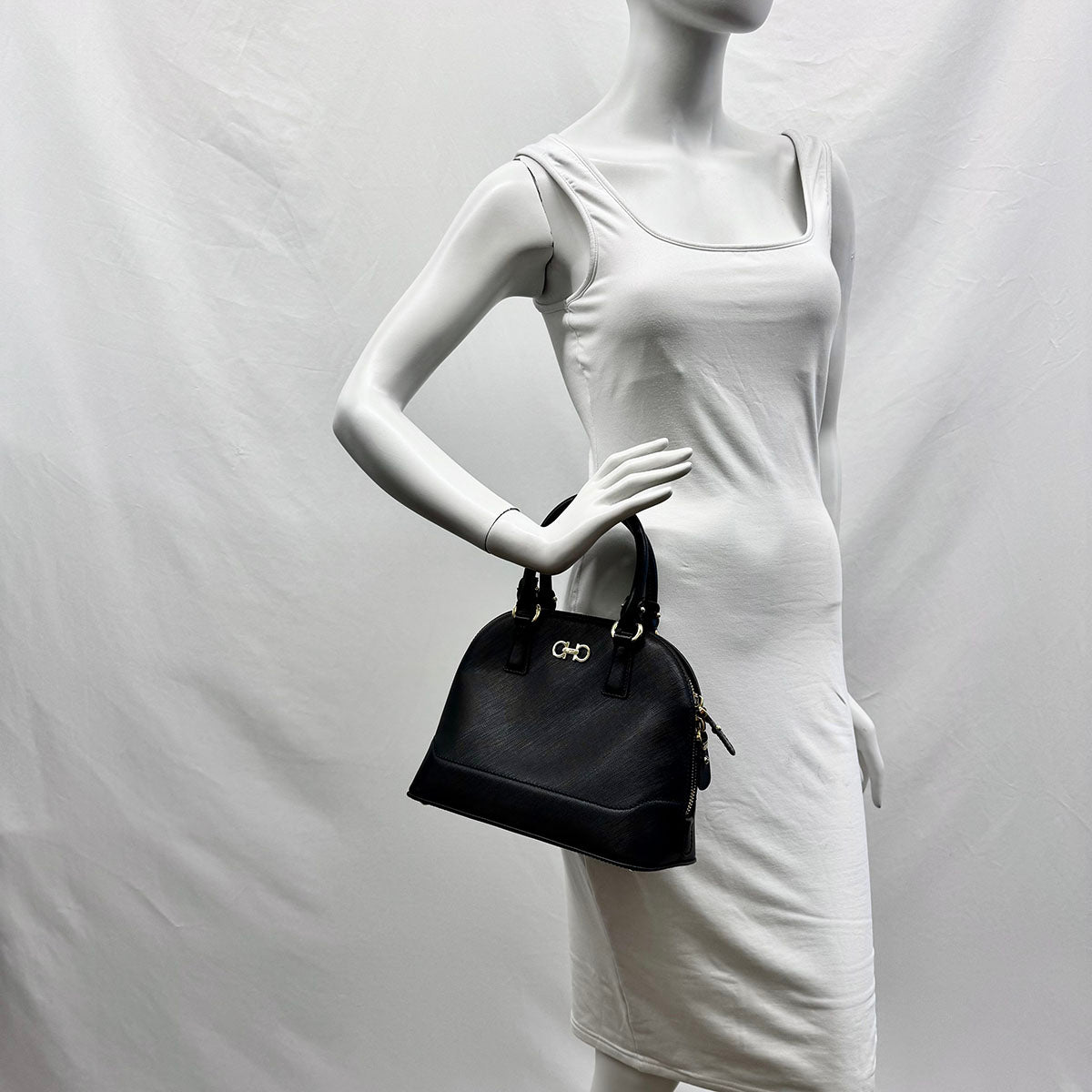 Salvatore Ferragamo Saffiano Dorina Satchel