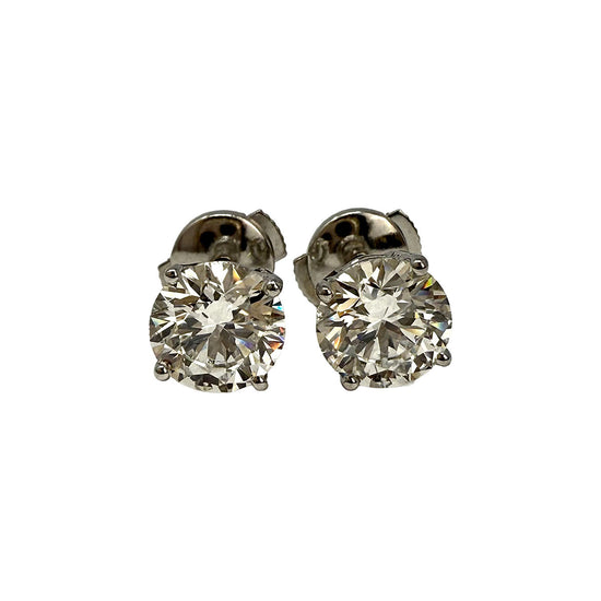 14K White Gold Lab Grown 2.09ct Diamond Stud Earrings
