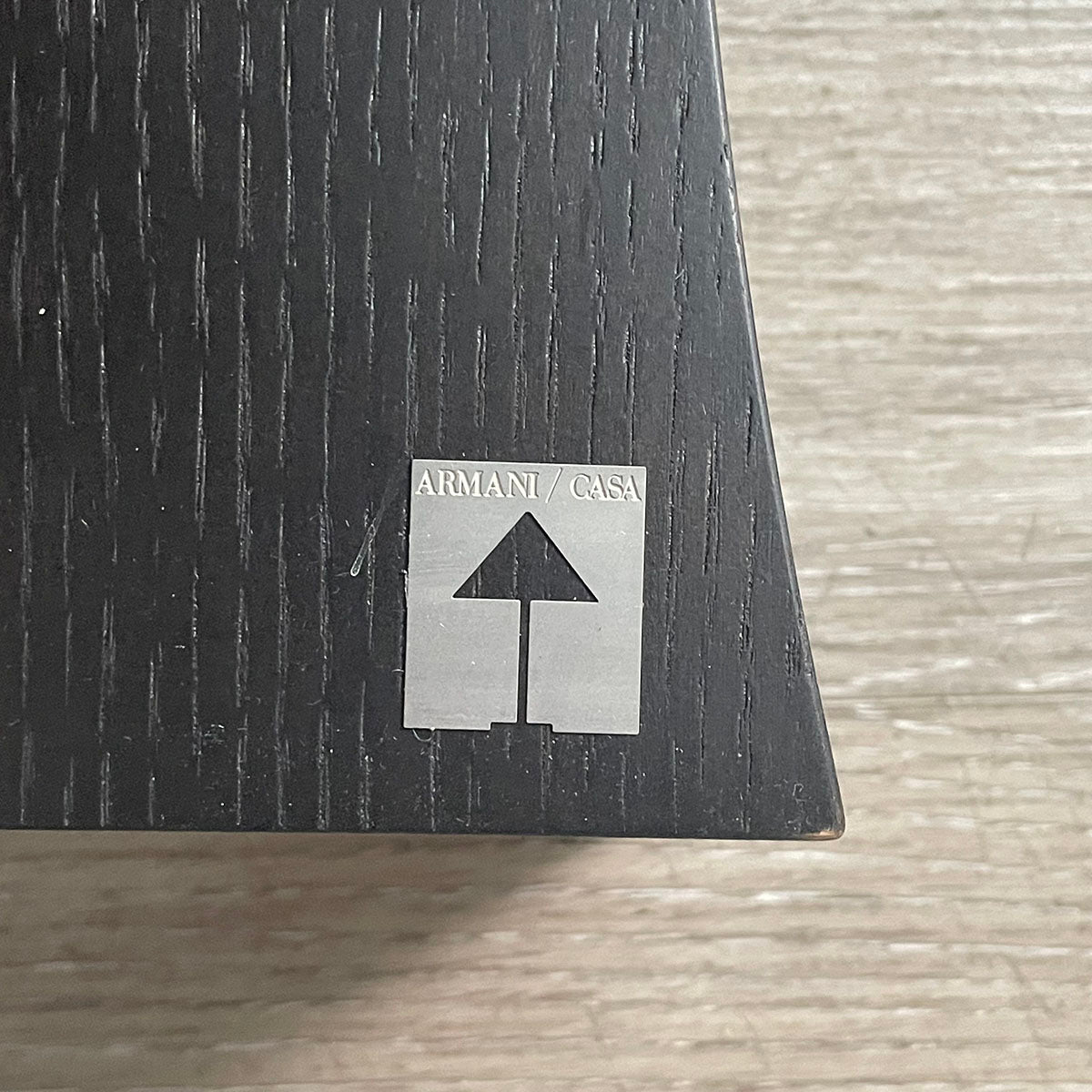 Armani Casa Black Wood Side Table