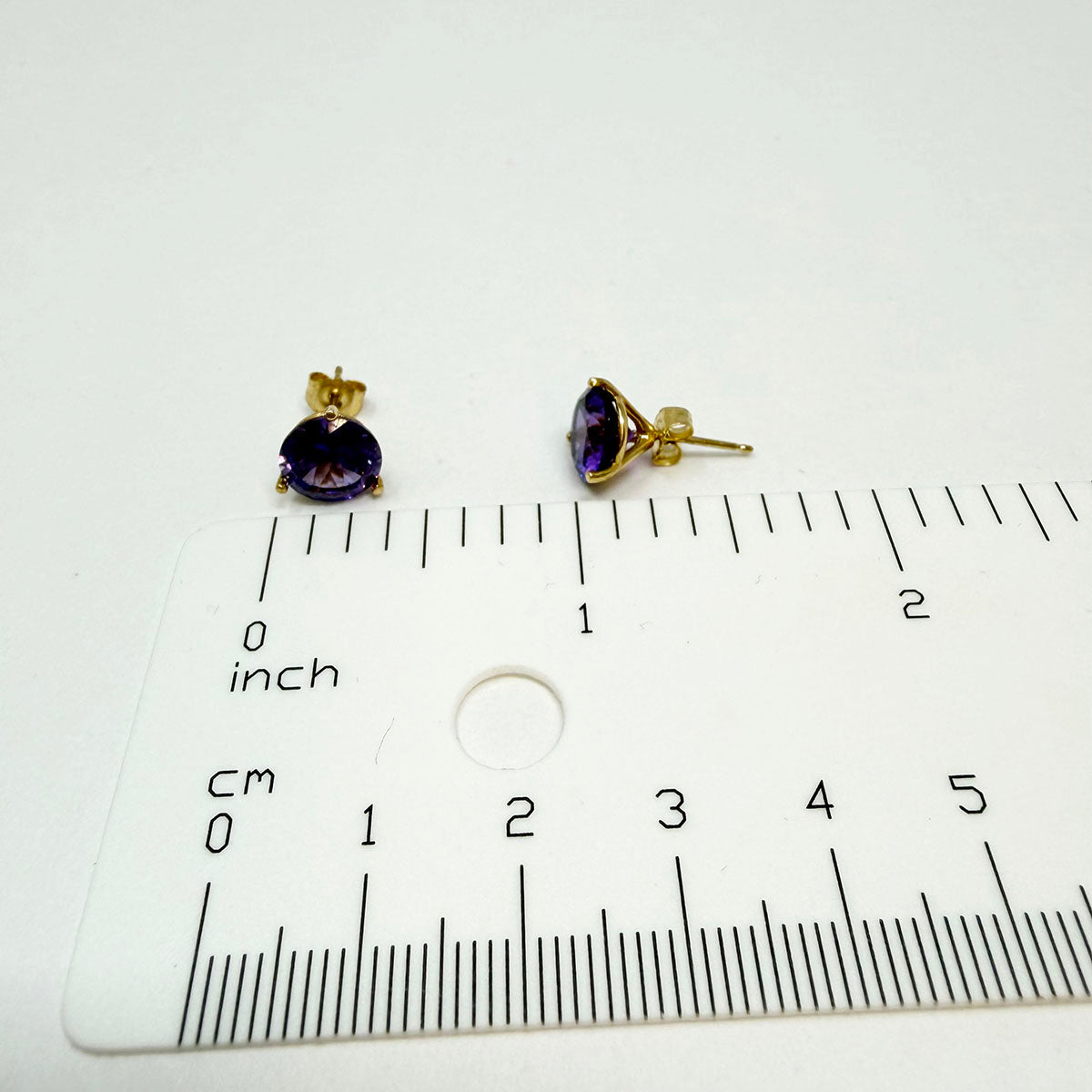 Amethyst Stud Earrings