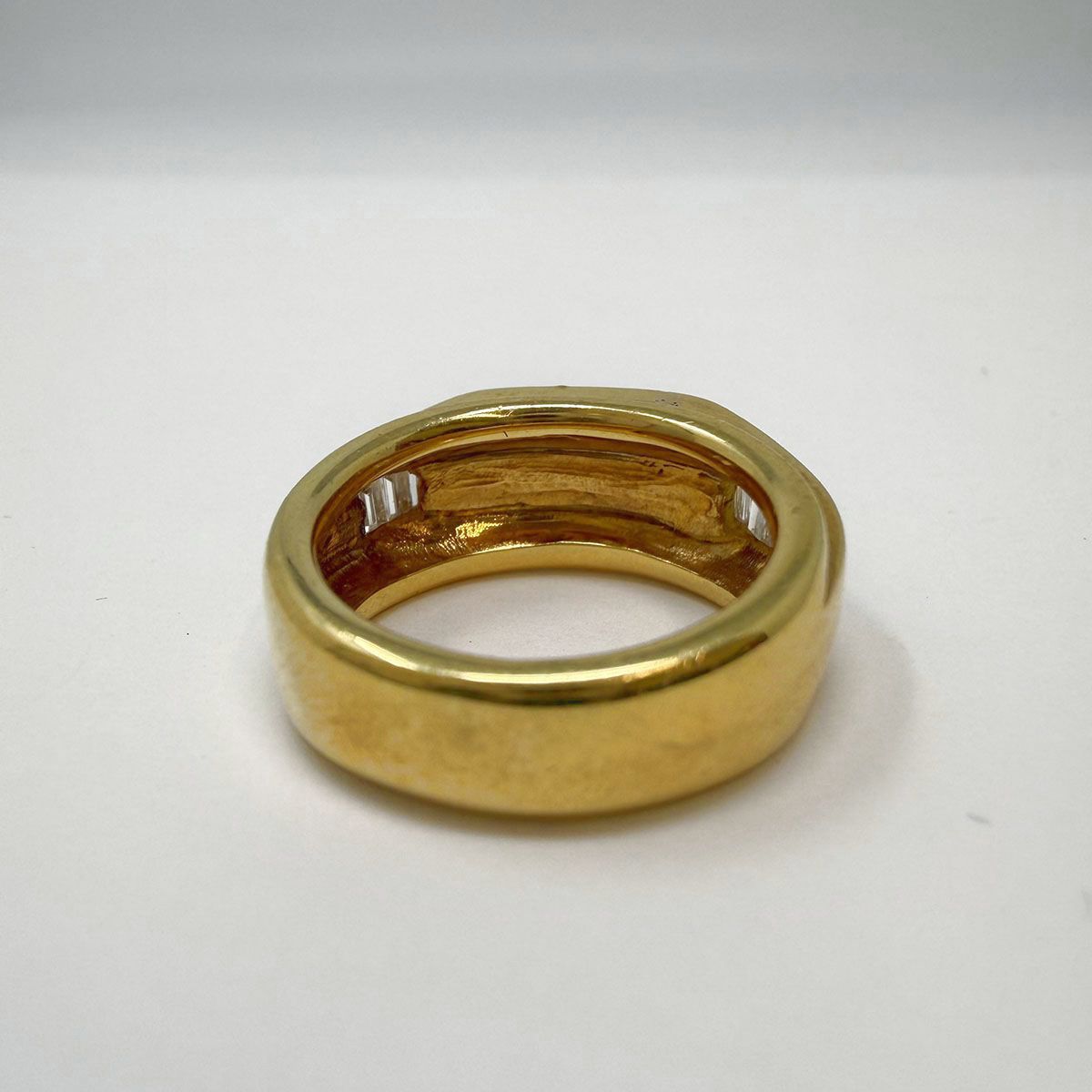 Susan Berman 18K Gold Ring with18 Straight Baguette  Diamonds