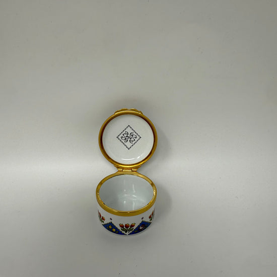 Halcyon Days "Happy Birthday" Enamel Trinket Box Bilston Battersea