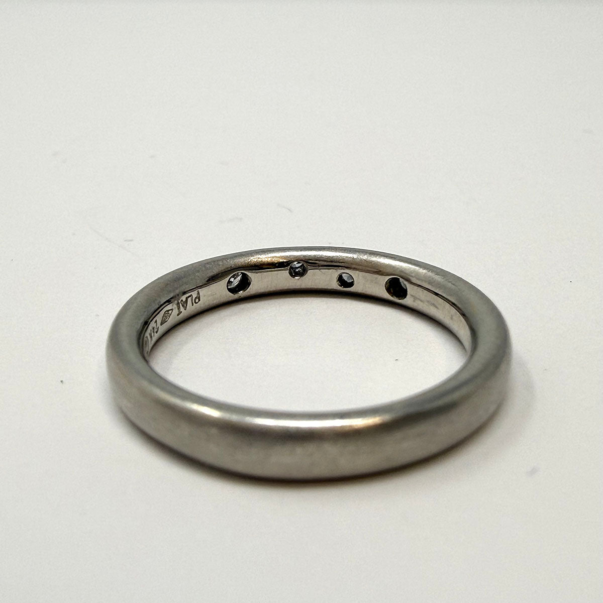 Platinum Guard Ring with 4 Diamonds