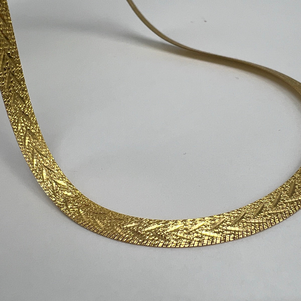 14K Gold Herringbone 18" Necklace