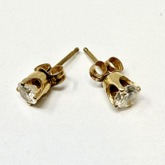 14K Gold Diamond Stud Earrings