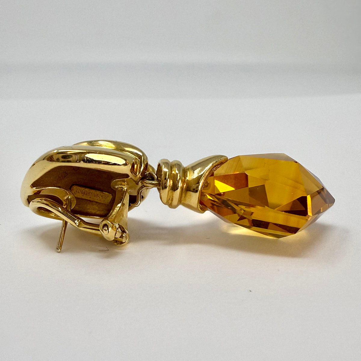 Antonini 18K Gold "Milano" Earrings with Citrine and Diamonds