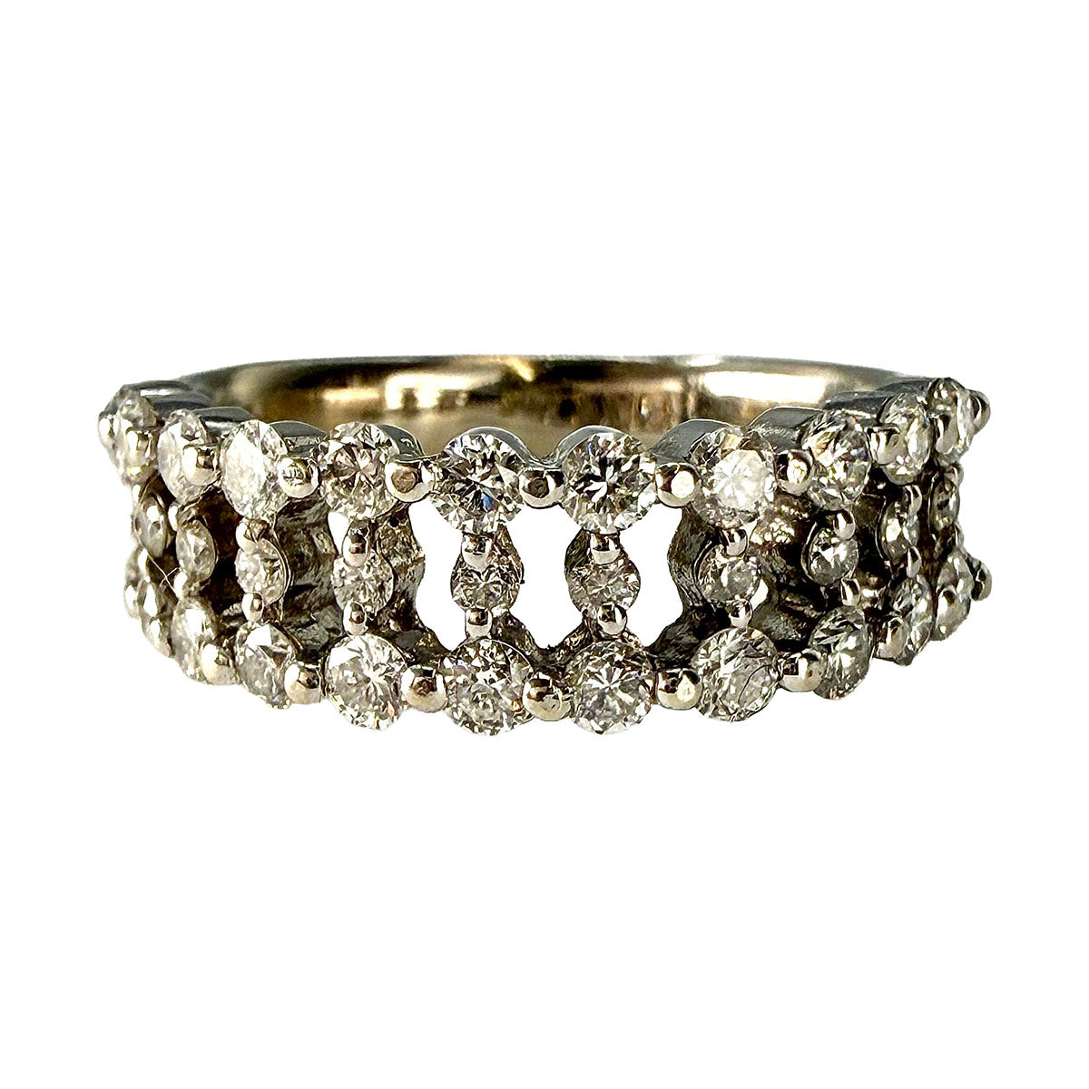 14K White Gold Ring with Diamond